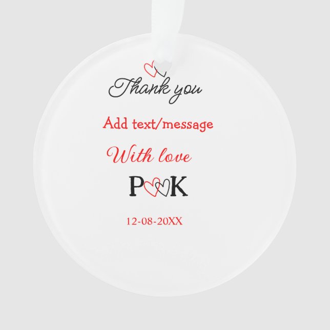 Mit der Liebe fügen Sie ein paar Namen Buchstaben  Ornament (Vorderseite)