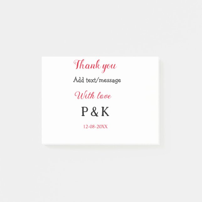 Mit der Liebe fügen Sie ein paar Namen Buchstaben  Post-it Klebezettel (Vorderseite)