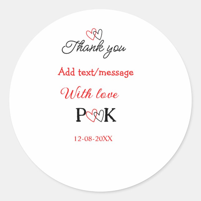 Mit der Liebe fügen Sie ein paar Namen Buchstaben  Runder Aufkleber (Vorderseite)