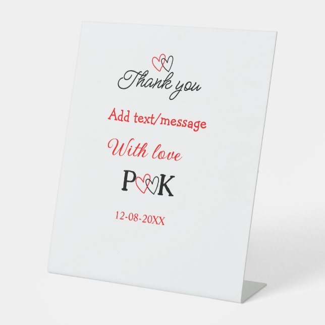 Mit der Liebe fügen Sie ein paar Namen Buchstaben  Sockelschild (Vorderseite)