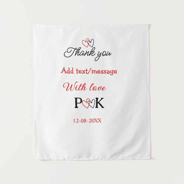 Mit der Liebe fügen Sie ein paar Namen Buchstaben  Wandteppich (Vorderseite)