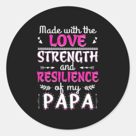 Mit der Liebe Kraft Resilienz von Fun Vater gemach Runder Aufkleber