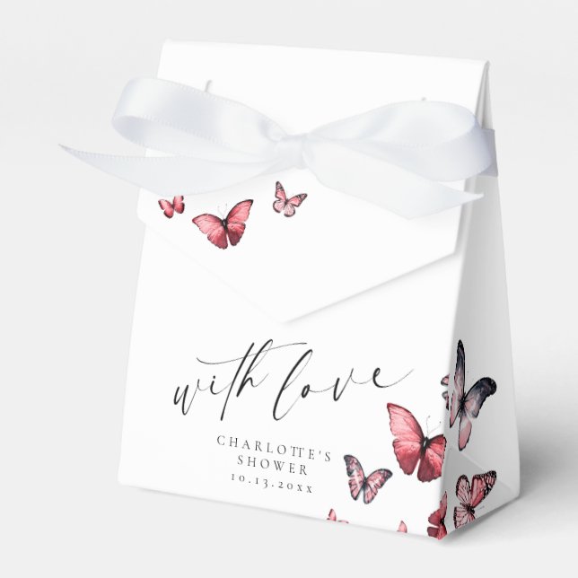Mit der Liebe Whimsisches Schmetterling Pink Viele Geschenkschachtel (Vorderseite)