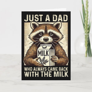 Mit der Milch Vatertag Papa Ehemann Retro Vintage Karte