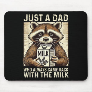 Mit der Milch Vatertag Papa Ehemann Retro Vintage Mousepad