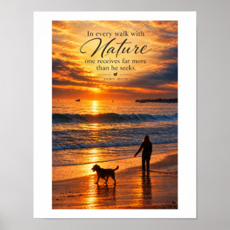 Mit der Natur wandern Poster