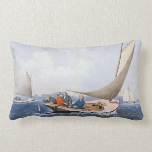 Mit der Schleppangel fischen für blaues Fsh vor Lendenkissen