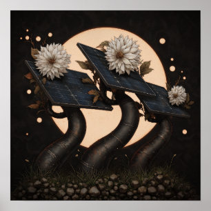 Mit der Sonne verbunden - Solarpunk-Poster Poster