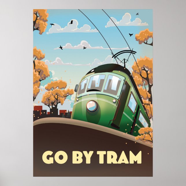 Mit der Straßenbahn fahren Poster (Vorne)