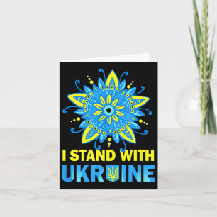 Mit der ukrainischen Flag gegen das Nein zum Krieg Karte