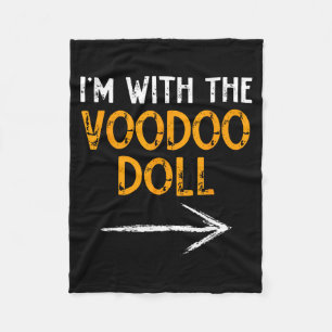 mit der Voodoo-Puppe Halloween-Paar Fleecedecke