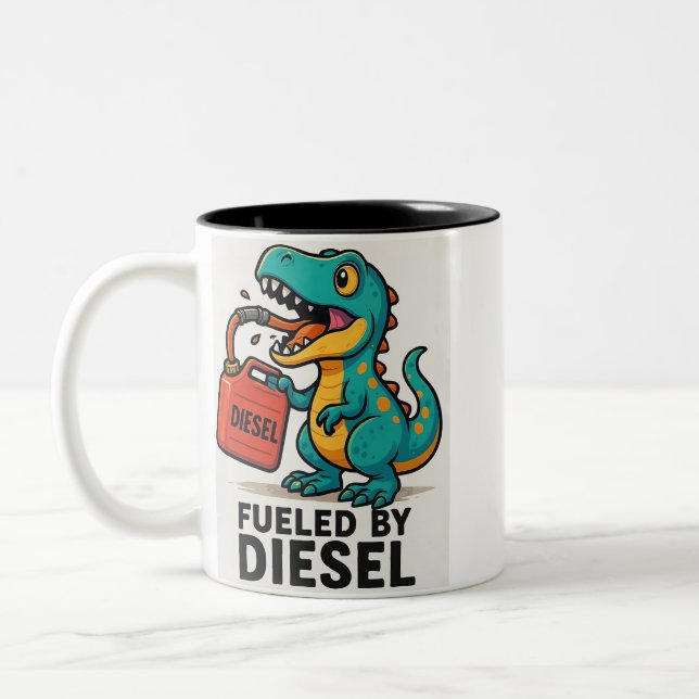 Mit Diesel betrieben Zweifarbige Tasse (Links)