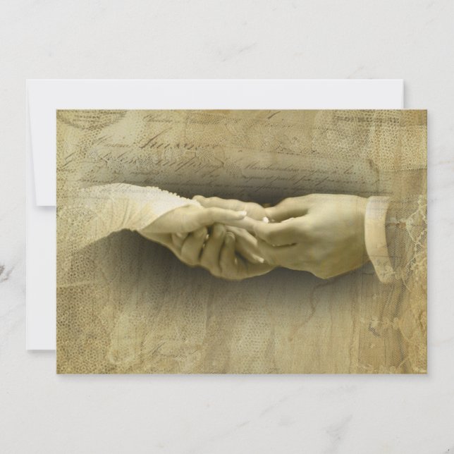 Mit diesem Ring, romantische Hochzeitsfeier Liebe Einladung (Vorderseite)