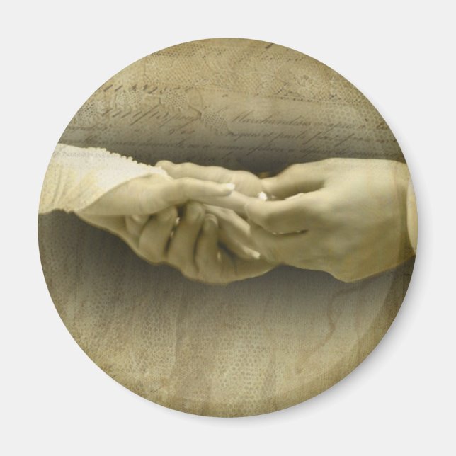 Mit diesem Ring, romantische Hochzeitsfeier Liebe Magnet (Vorne)