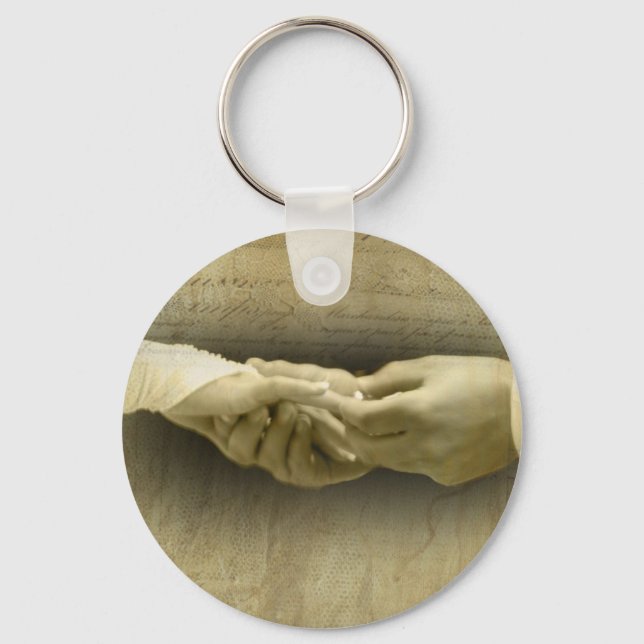 Mit diesem Ring, romantische Hochzeitsfeier Liebe Schlüsselanhänger (Vorderseite)