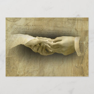 Mit diesem Ring, Romantische Vintage-Hochzeitslieb Einladung