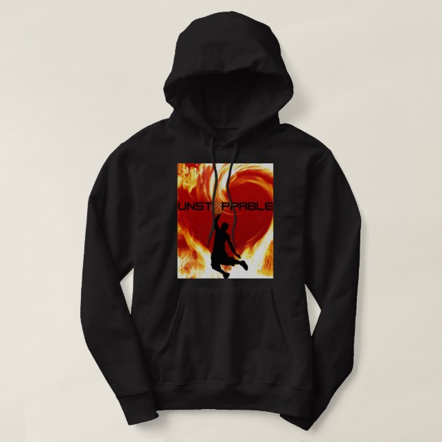 Mit diesem unaufhaltsamen Basketball-Hoodie in Bra Hoodie (Design vorne)
