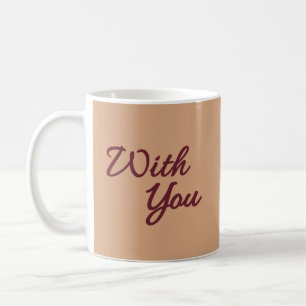 Mit dir – Romantische Minimal-Couple-Illustration Kaffeetasse