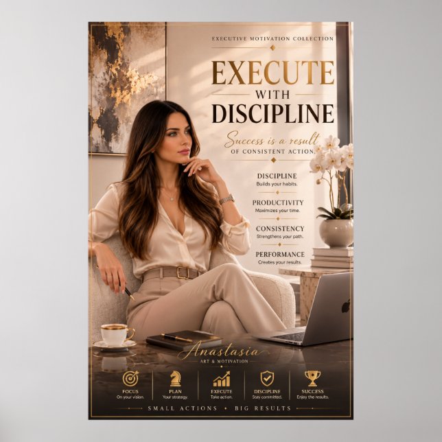 Mit Disziplin Umsetzen – Poster für das Executive  (Vorne)