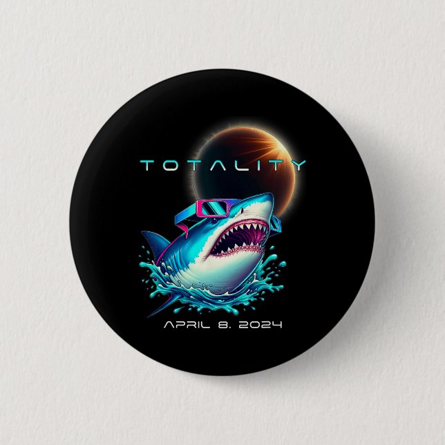 Mit Eclipse Gles Totality 2024 Funny Solar Eclips Button (Vorderseite)