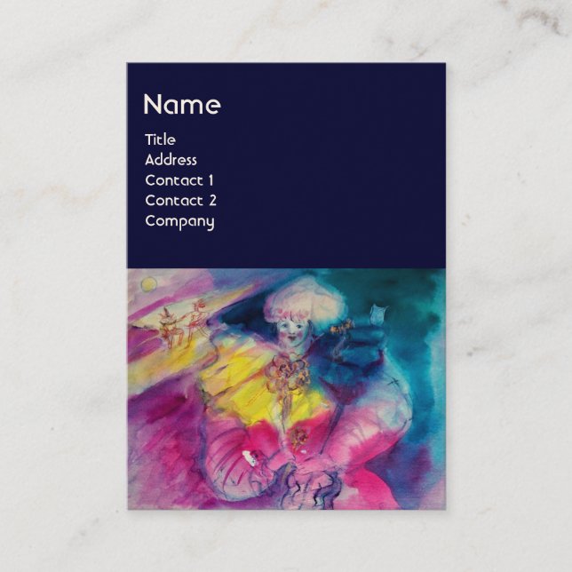 MIT EIGENEM UND VIOLIN GESCHLOSSEN, gelb, rosa bla Visitenkarte (Vorderseite)