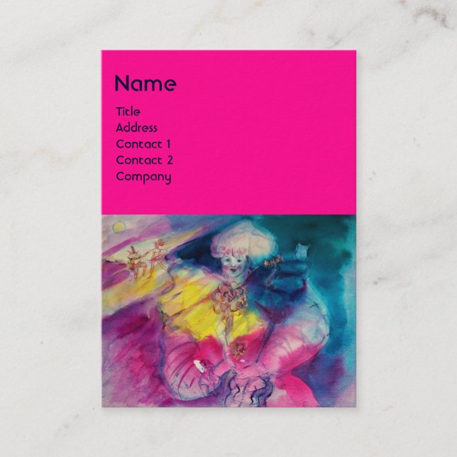 MIT EIGENEM UND VIOLIN-MONOGRAMM GESCHLOSSEN, rosa Visitenkarte (Vorderseite)