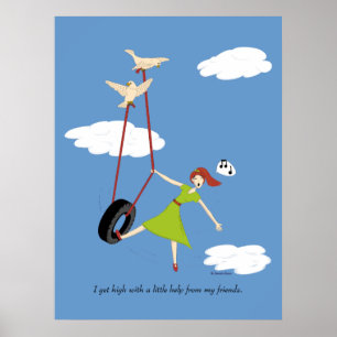 Mit ein bisschen Hilfe von meinen Freunden werde i Poster