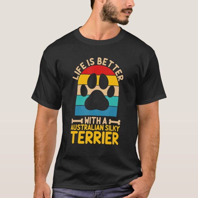 mit einem australischen Seidenschrecker T-Shirt (Vorderseite)