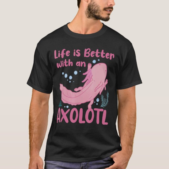 Mit einem Axolotl-mexikanischen Salamander ist das T-Shirt (Vorderseite)
