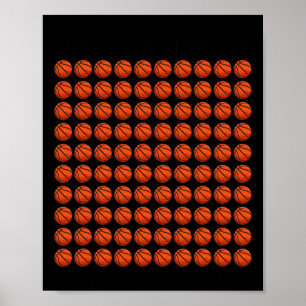 mit einem Ball für 100 Tage Boys Basketball 100 Ta Poster