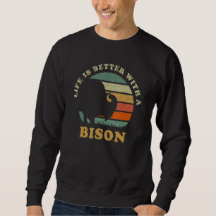 Mit einem Bison indianischer amerikanischer Büffel Sweatshirt
