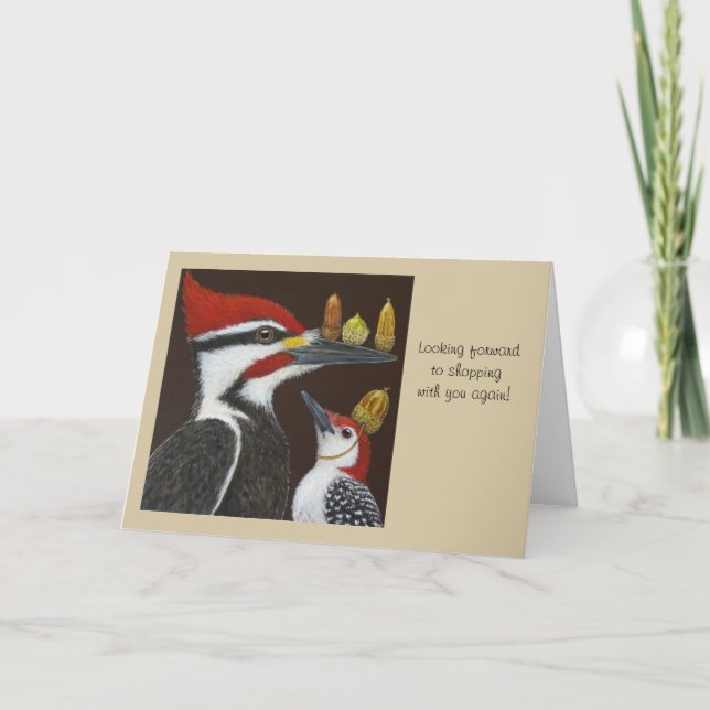 Mit einem Blick auf das Einkaufen mit Ihnen, Karte (Vorderseite)