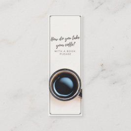 Mit einem Buch-Lesezeichen Mini Visitenkarte
