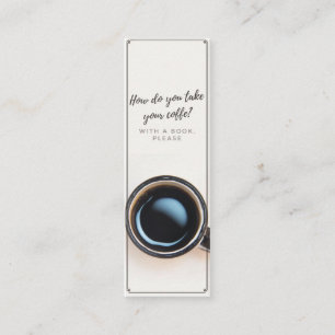 Mit einem Buch-Lesezeichen Mini Visitenkarte