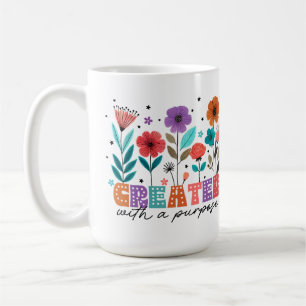 Mit einem Christlichen zweckorientierten Blumenmus Kaffeetasse