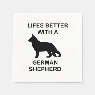 Mit einem deutschen Hirten ist das Leben besser Serviette