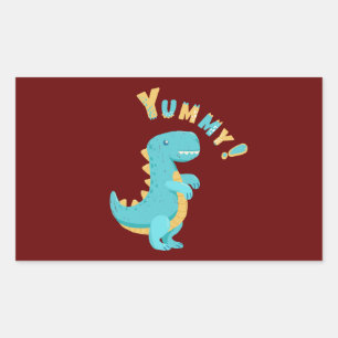 Mit einem Dino-Mite Party in den Spaß schwingen! Rechteckiger Aufkleber