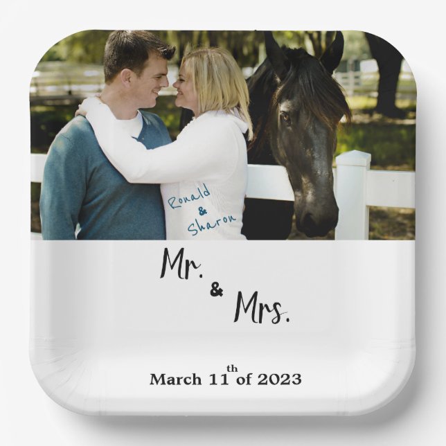 Mit einem Foto Pappteller (Vorderseite)