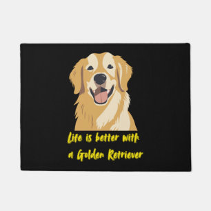 Mit einem Golden Retriever ist das Leben besser - Fußmatte