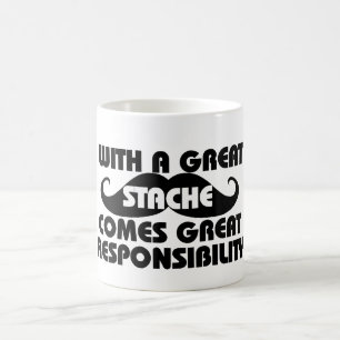 Mit einem großen Stache kommt große Verantwortung Kaffeetasse
