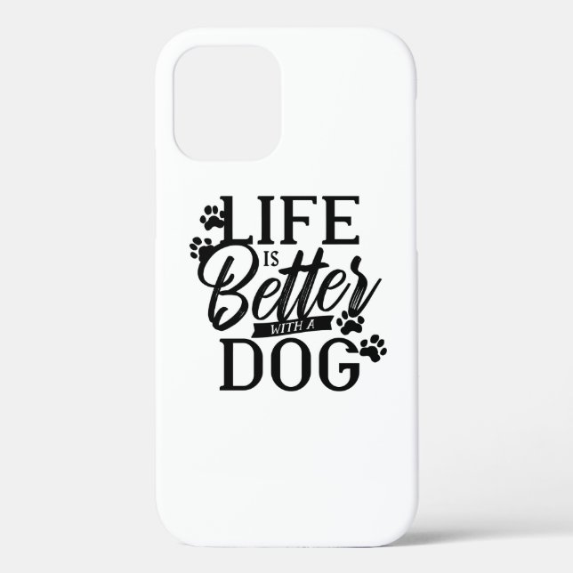 Mit einem Hund ist das Leben besser Case-Mate iPhone Hülle (Rückseite)
