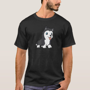Mit einem Husky-Niedlichen sibirischen Husky-Hund T-Shirt