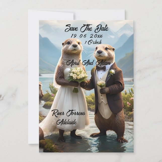 **"Mit einem Kuss besiegelt: Otterlich verliebt"** Save The Date (Vorderseite)