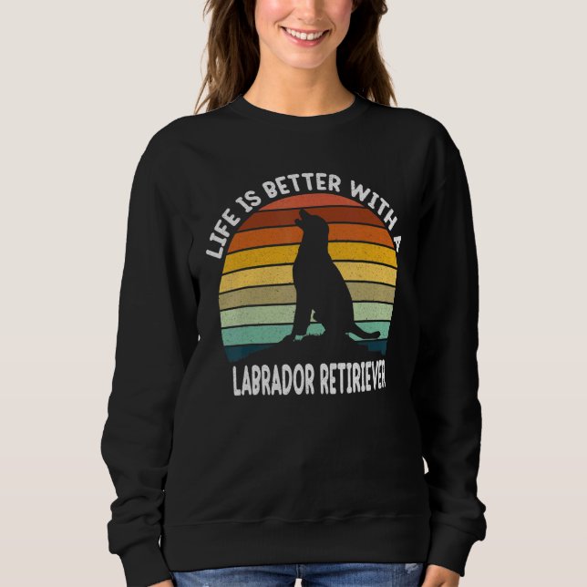 Mit einem Labrador Retriever Vater Lab Mutter Lab  Sweatshirt (Vorderseite)