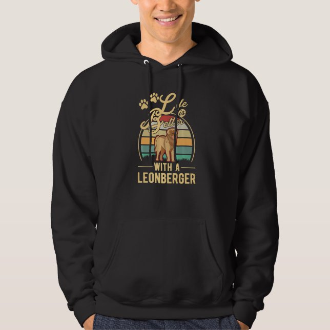 mit einem Leonberger Hoodie (Vorderseite)