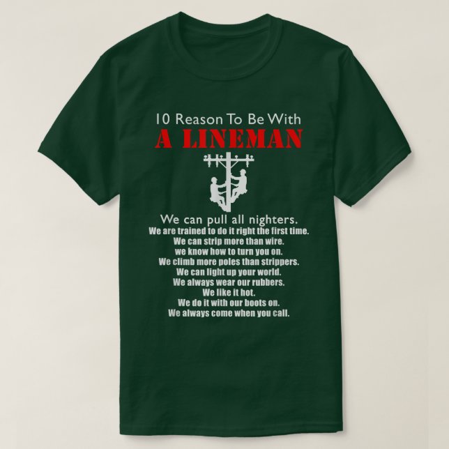 Mit einem Lineman Funny Lineman Quotes Geschenk se T-Shirt (Design vorne)