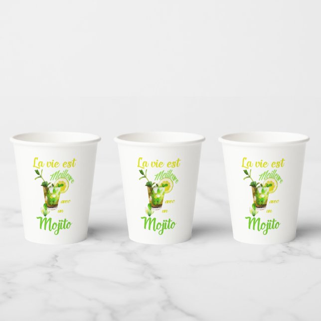Mit einem Mojito ist das Leben besser Pappbecher (Multi)
