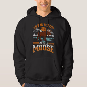 mit einem Moose Scandinavia Elch-Geweih 1 Hoodie