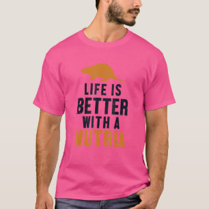 Mit einem Nutria-Nagetier Coypu Myocastor Nutria T-Shirt