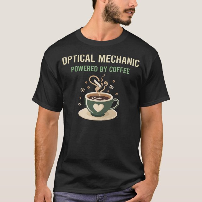 mit einem optischen Kaffeemaschine T-Shirt (Vorderseite)